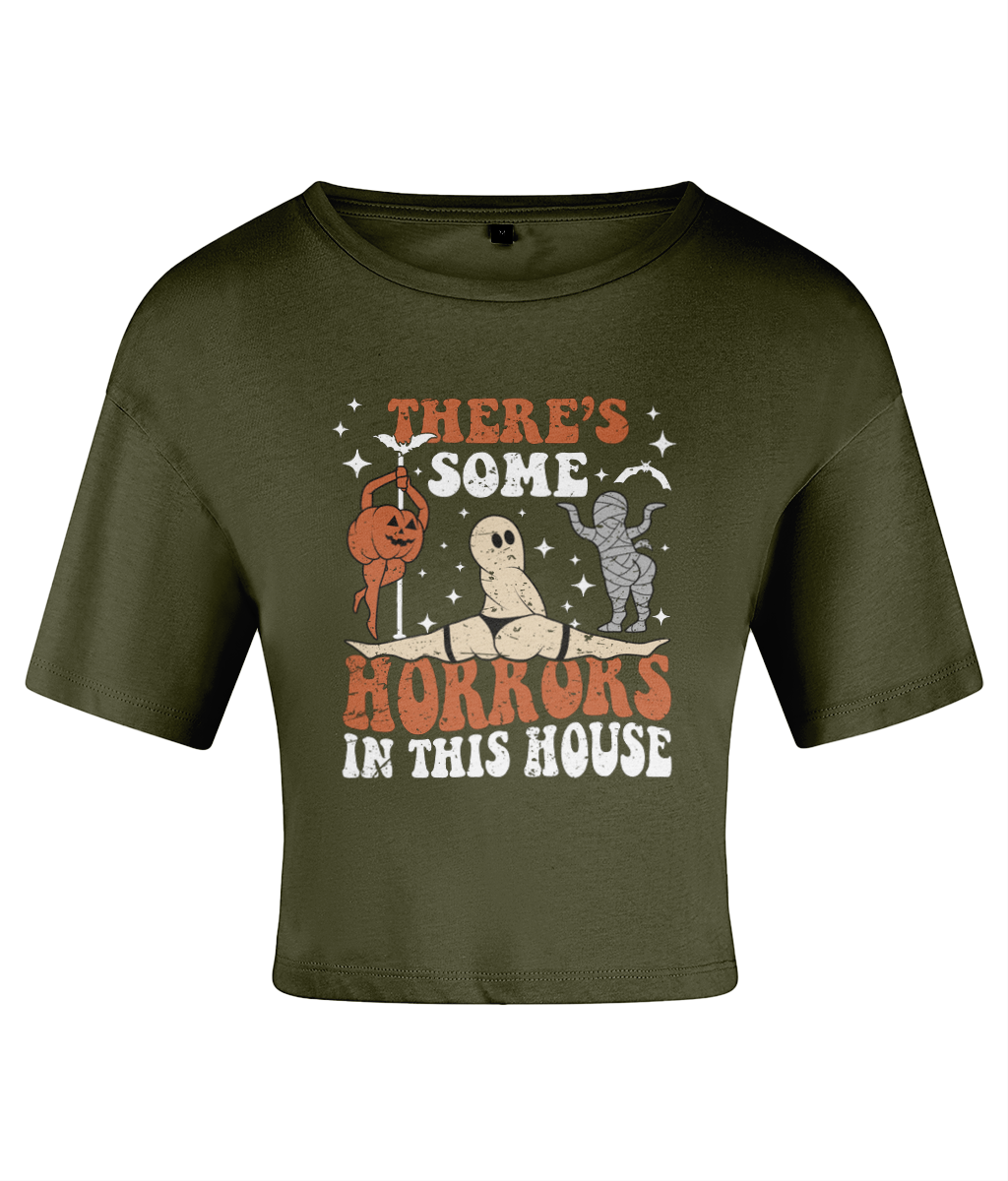 Horrors In The House - Women's Cropped T-Shirt