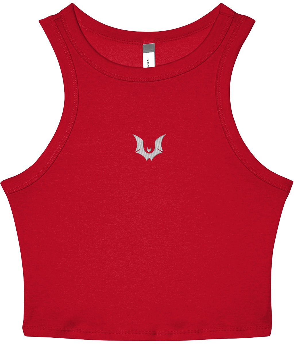 Unwonted Bat - Women's Cropped Racer Tank