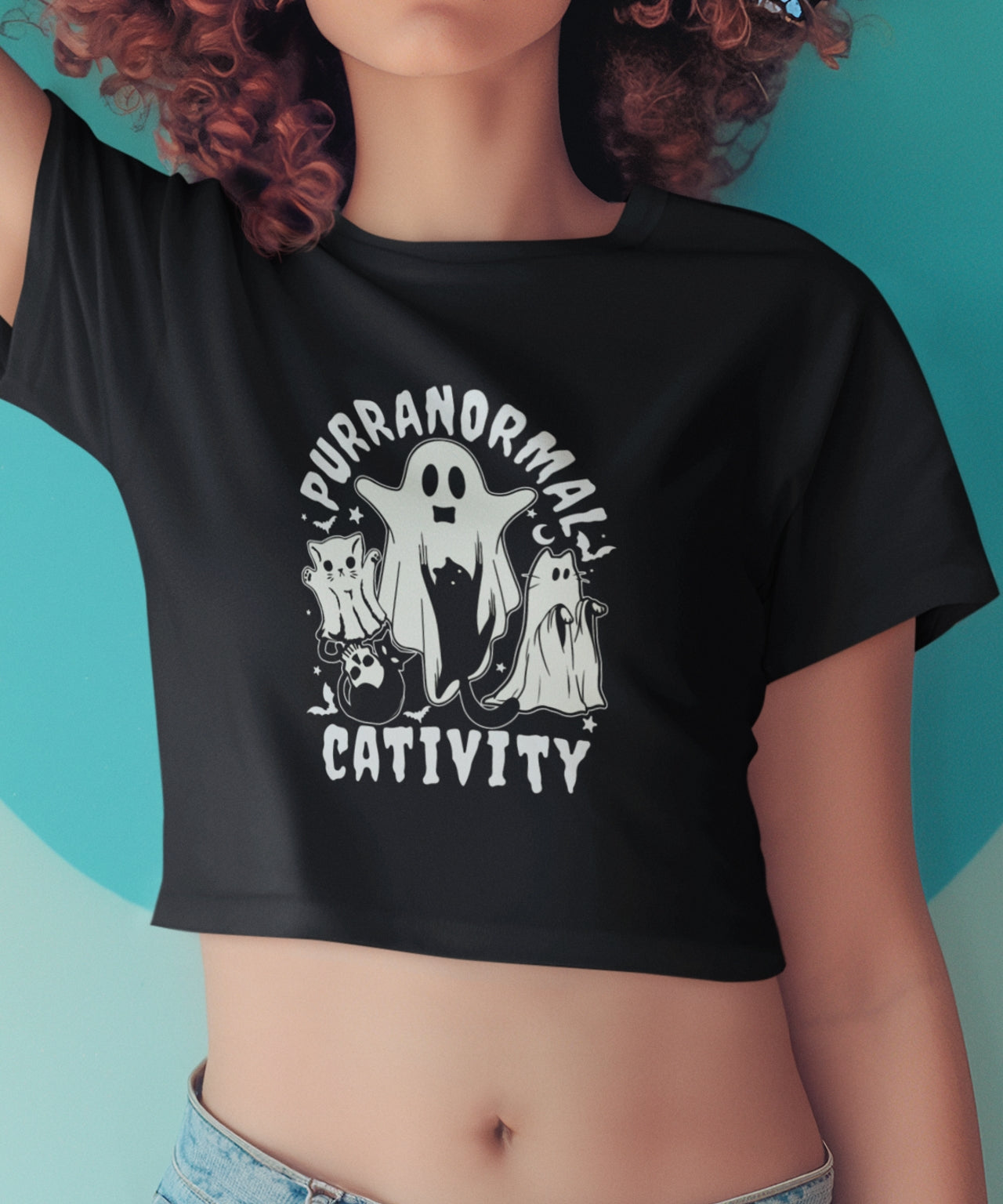 Purranormal Cativity - Women's Cropped T-Shirt