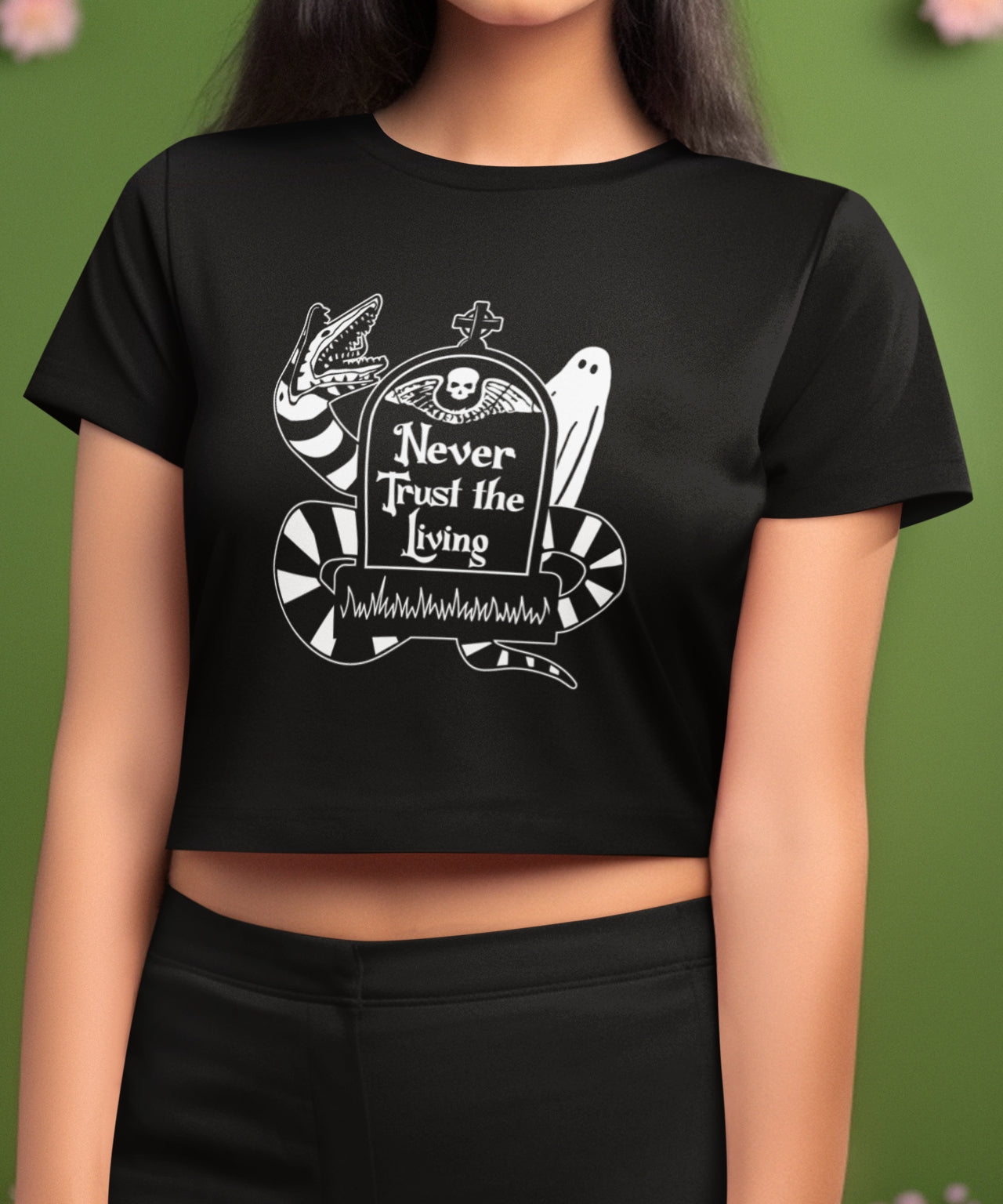 Never Trust The Living - Women's Cropped T-Shirt