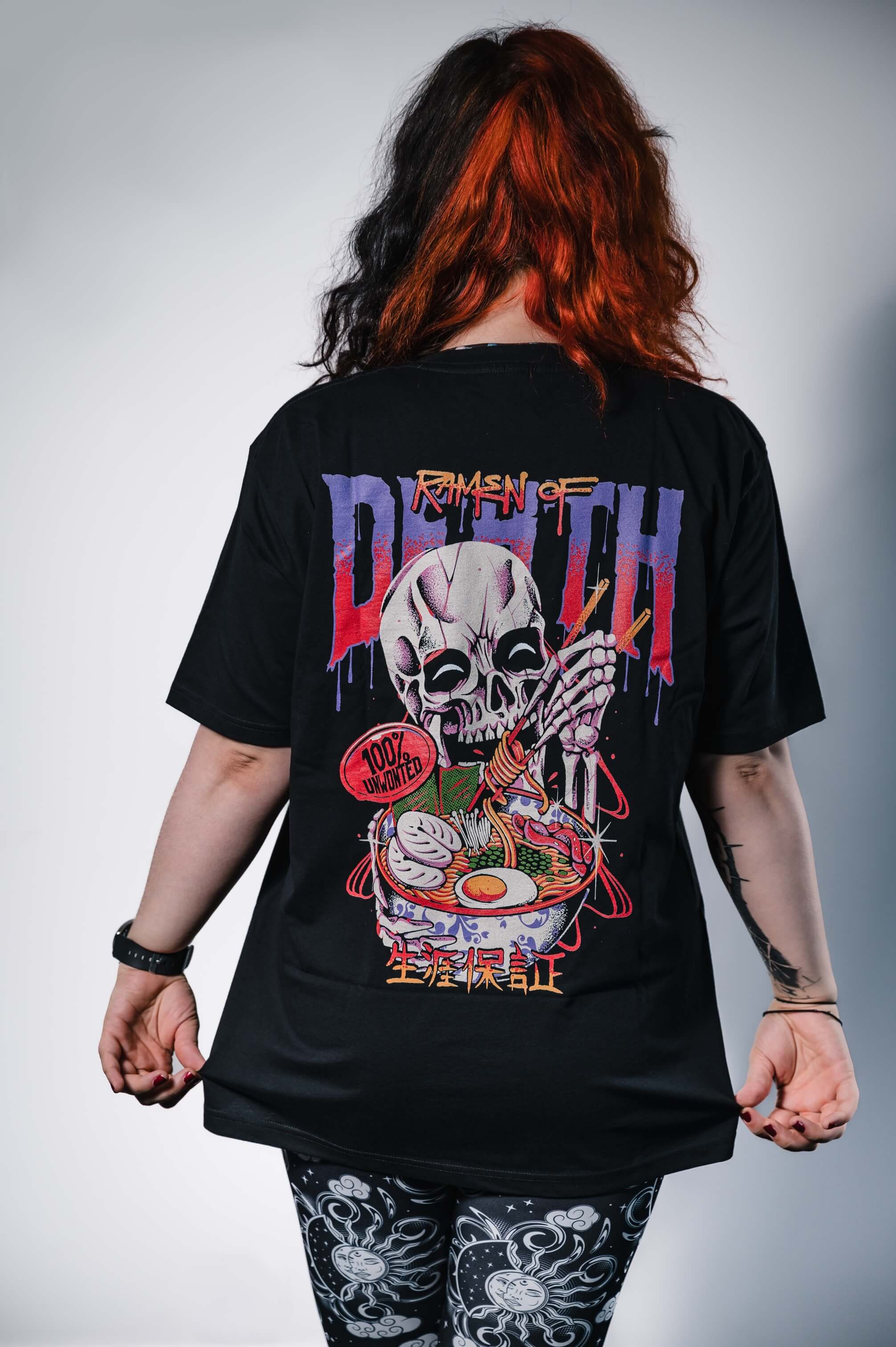 Death By Ramen - Cotton T-Shirt - Unwonted Alternative Gym Wear