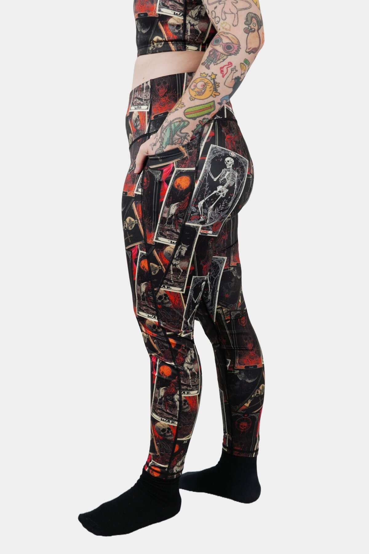 Death By Cards - Side Pocket Leggings