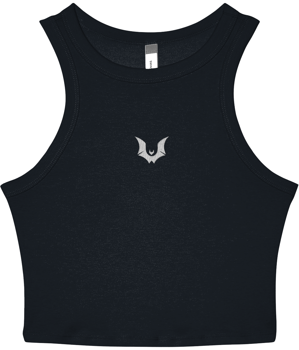 Unwonted Bat - Women's Cropped Racer Tank