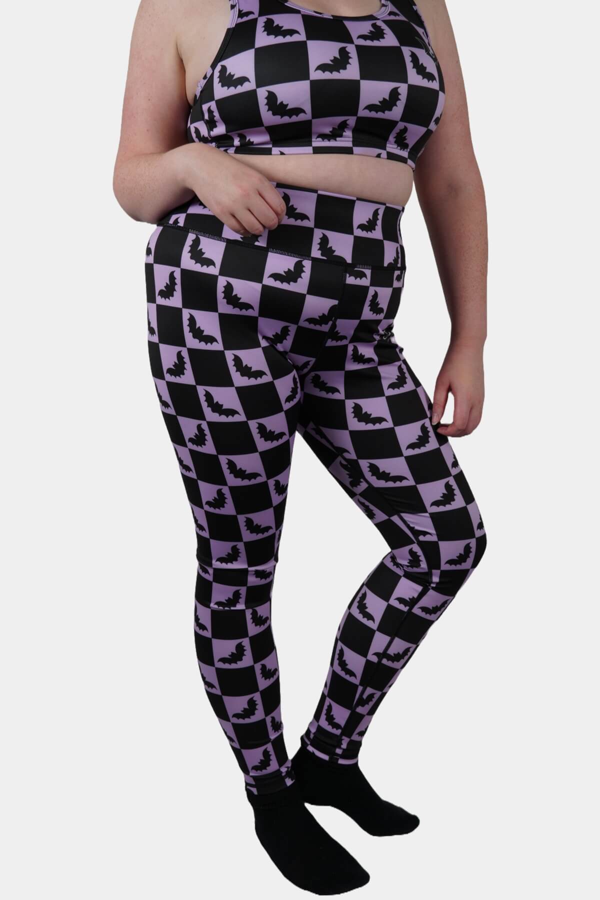 Checkered Bats - Full Length Leggings