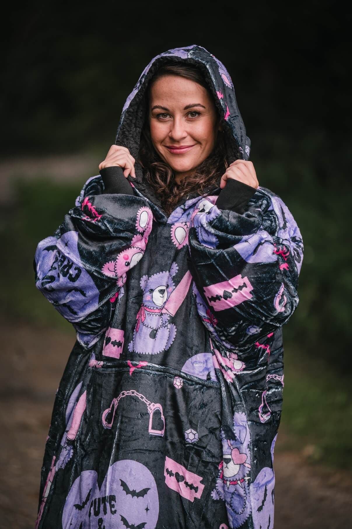 Creepy Cute - Fluffy Cloak - Unwonted Alternative Gym Wear - unwontedapparel