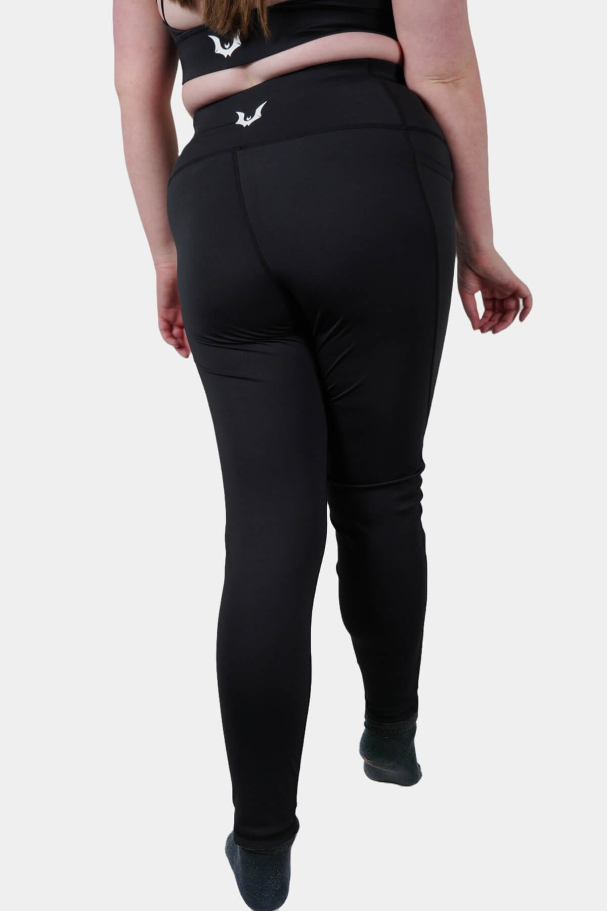 Gothica Black Full Length Side Pocket Leggings